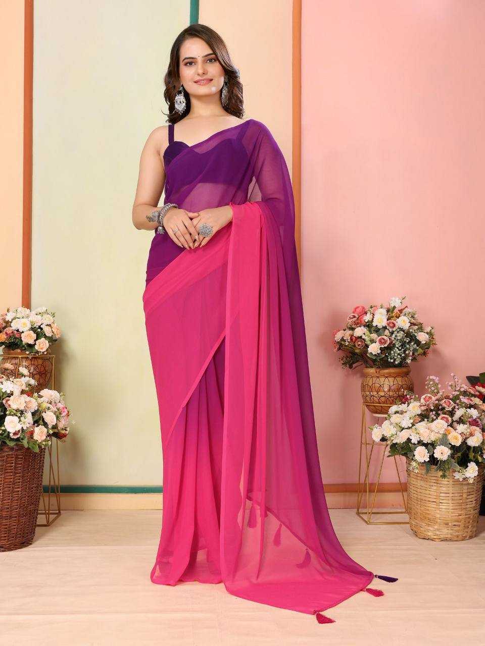 YNF GEORGETTE RVL KOREA WHOLESALE SAREES MANUFACTURER